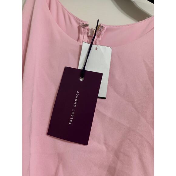 TALBOT RUNHOF Ruffle-trimmed Fitted Gown In Pink size 16‎ NWT $2050 - Picture 4 of 7